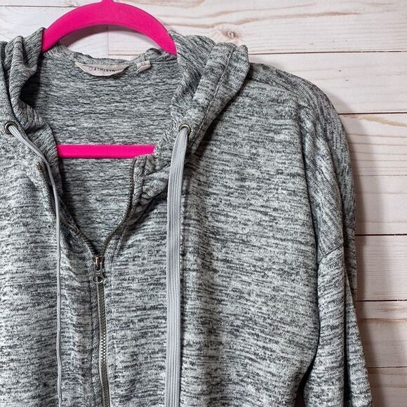 Athleta Womens  Heather Grey Batwing & Robin Thumbhole Full Zip Basic Jacket - Picture 4 of 16